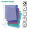 Better Office Products 5-Tab Poly Index Dividers For 3-Ring Binders, Rounded Tabs W/Stickers, Multicolored Dividers, 12PK 63512 - alternate 3